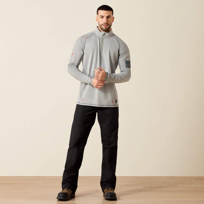 Ariat Men FR Combat Stretch Patriot 1/4 Zip Work Shirt