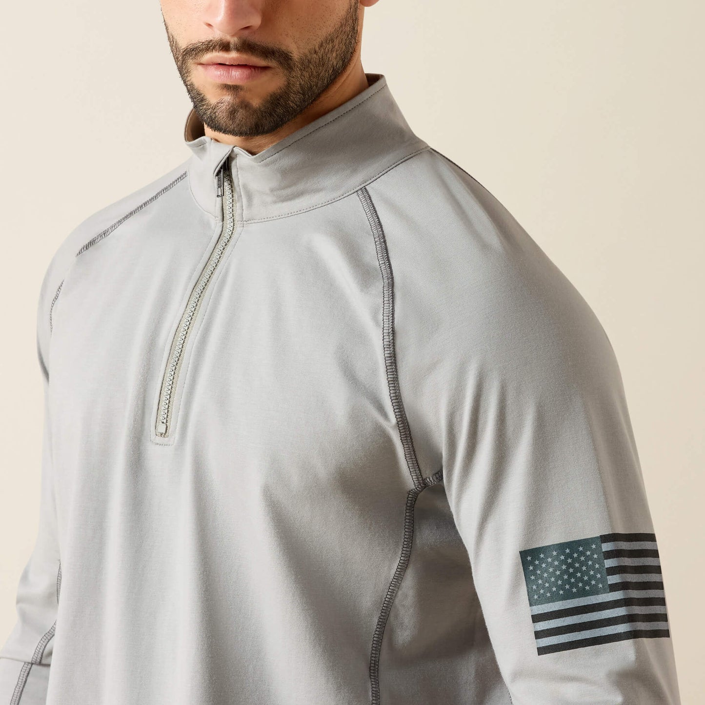 Ariat Men FR Combat Stretch Patriot 1/4 Zip Work Shirt