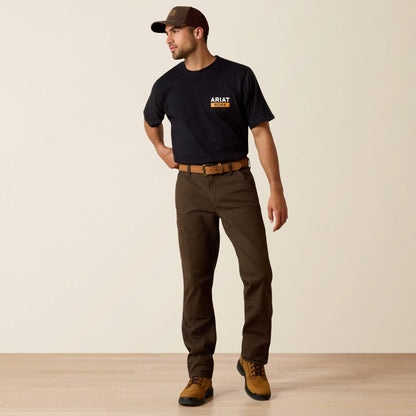 Ariat Men Rebar M4 Low Rise DuraStretch Made Tough Double Front Stackable Straight Leg Pant