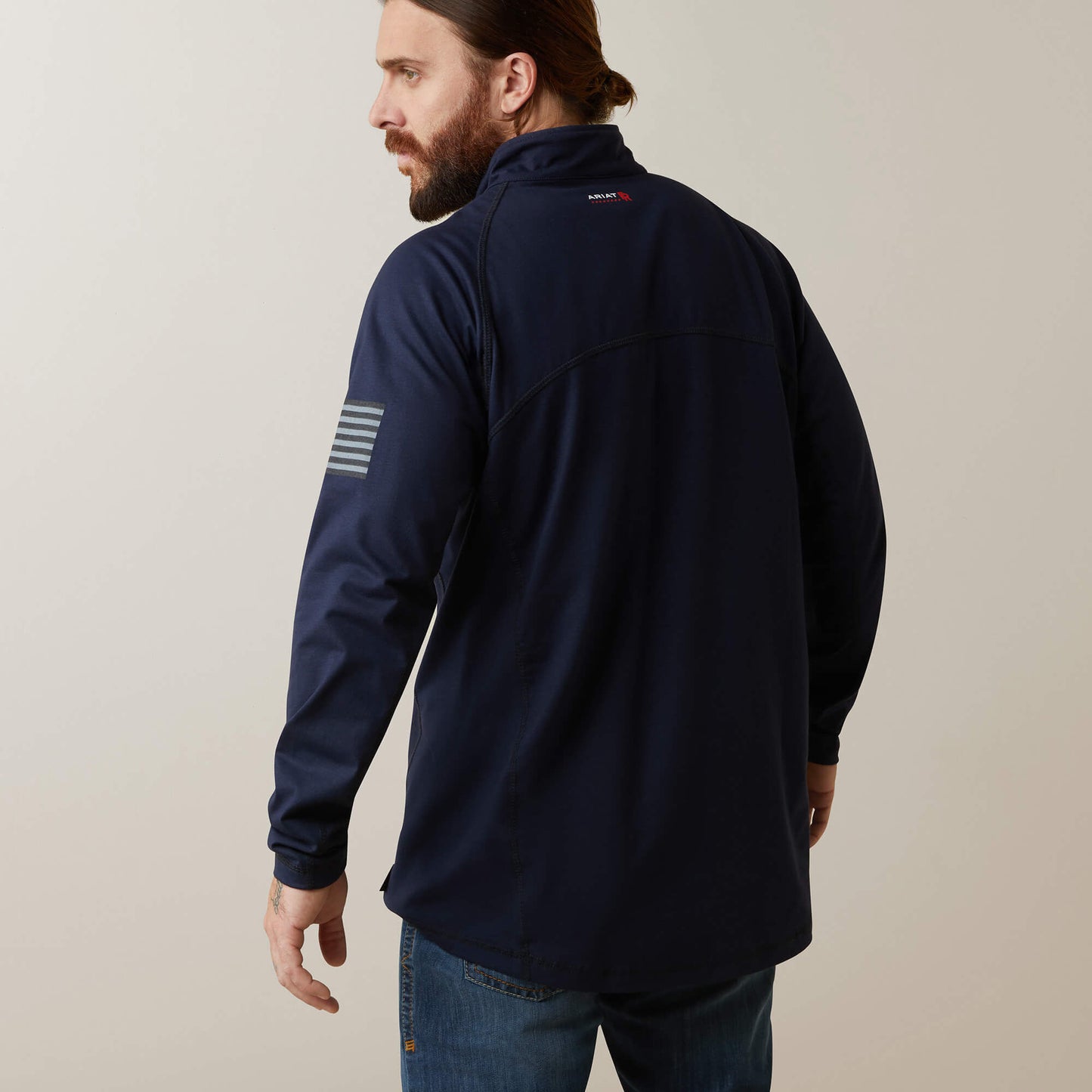 Ariat Men FR Combat Stretch Patriot 1/4 Zip Work Shirt