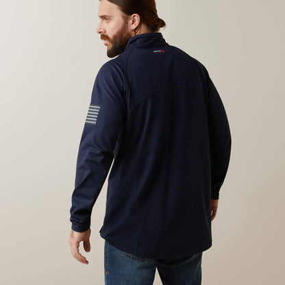 Ariat Men FR Combat Stretch Patriot 1/4 Zip Work Shirt