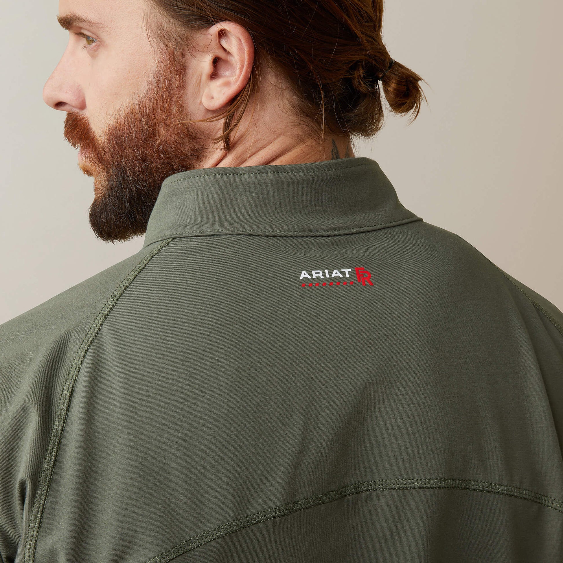 Ariat Men FR Combat Stretch Patriot 1/4 Zip Work Shirt
