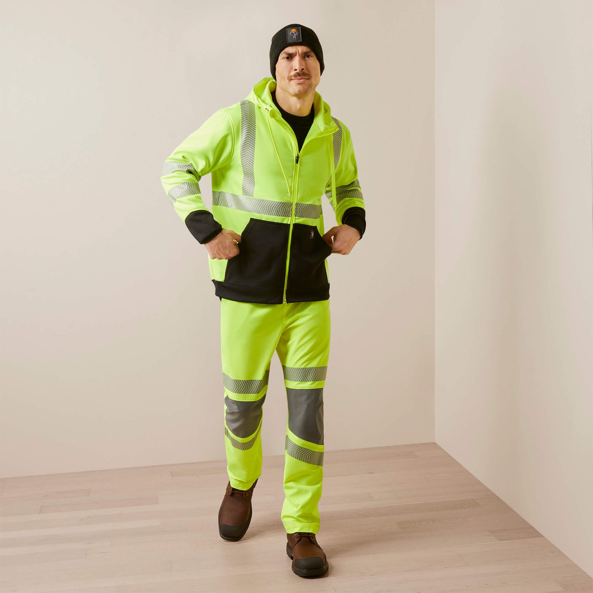 Ariat Men Rebar WorkTek Hi-Vis Full Zip Hoodie