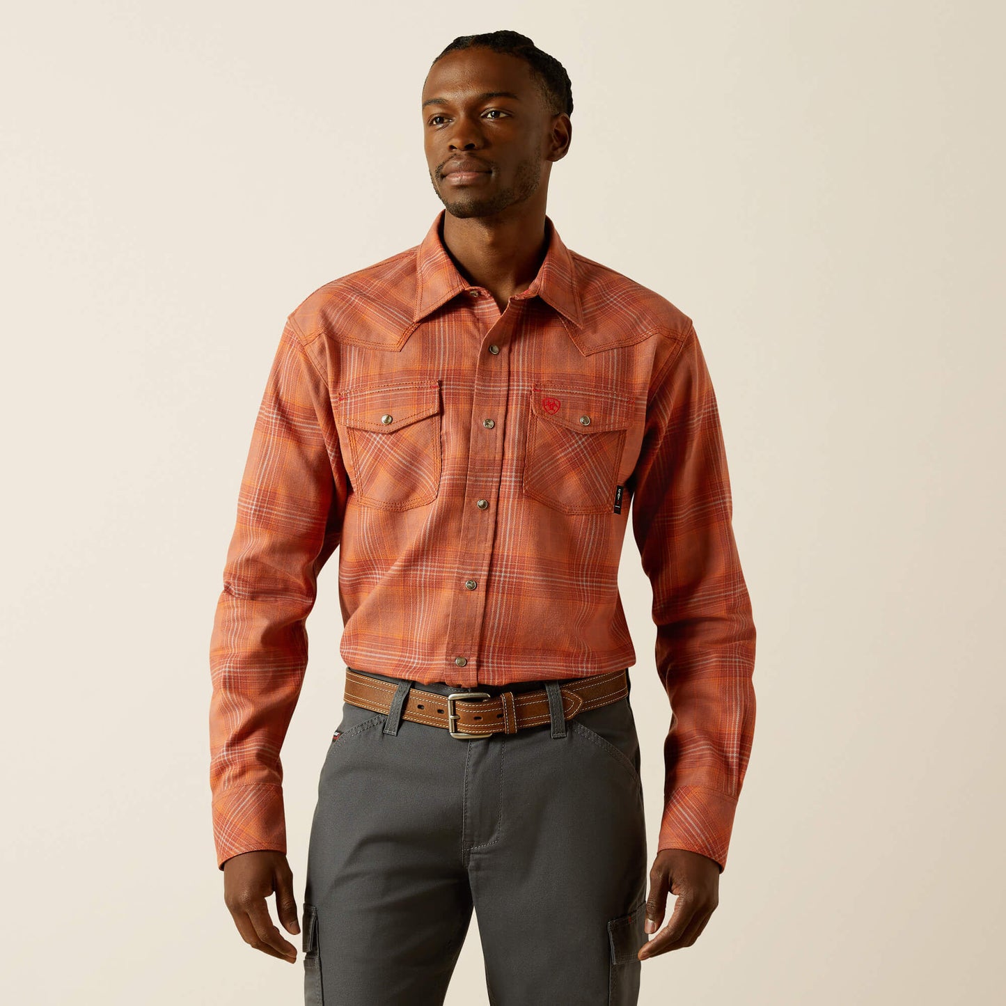 Ariat Men FR Wayne Retro Fit Snap Work Shirt