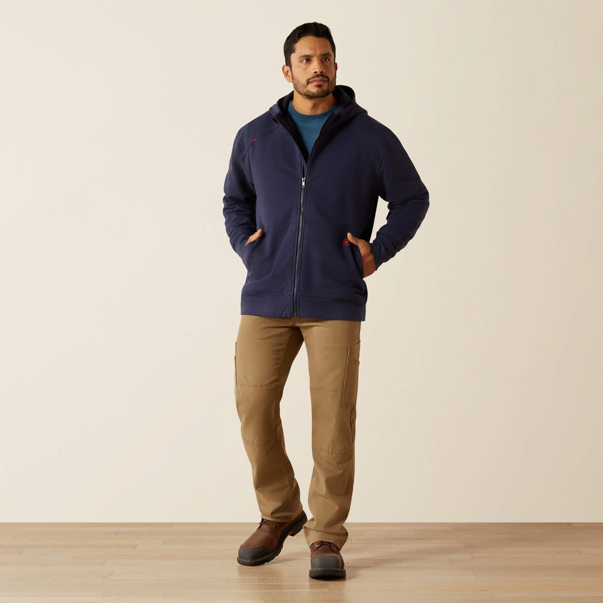Ariat Men FR DuraStretch Heavyweight Fleece Full Zip Hoodie