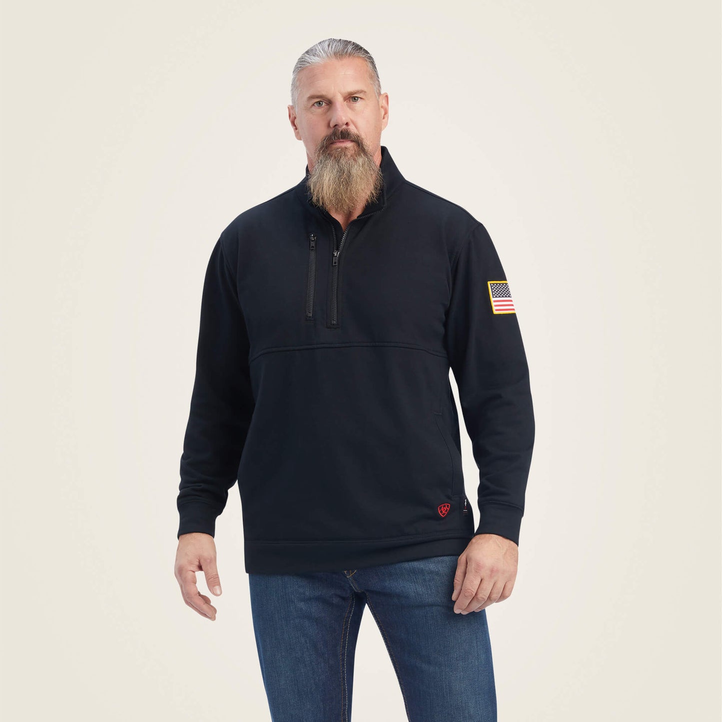 Ariat Men FR Durastrech Fleece 1/2 Zip Job Shirt