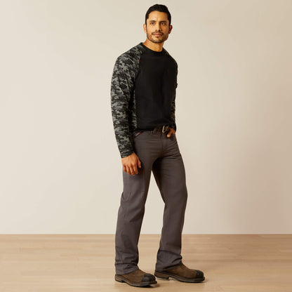 Ariat Men FR AC Stretch Camo Baseball T-Shirt