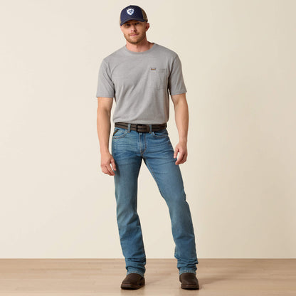 Ariat Men Rebar M4 Low Rise DuraStretch Edge Boot Cut Jean