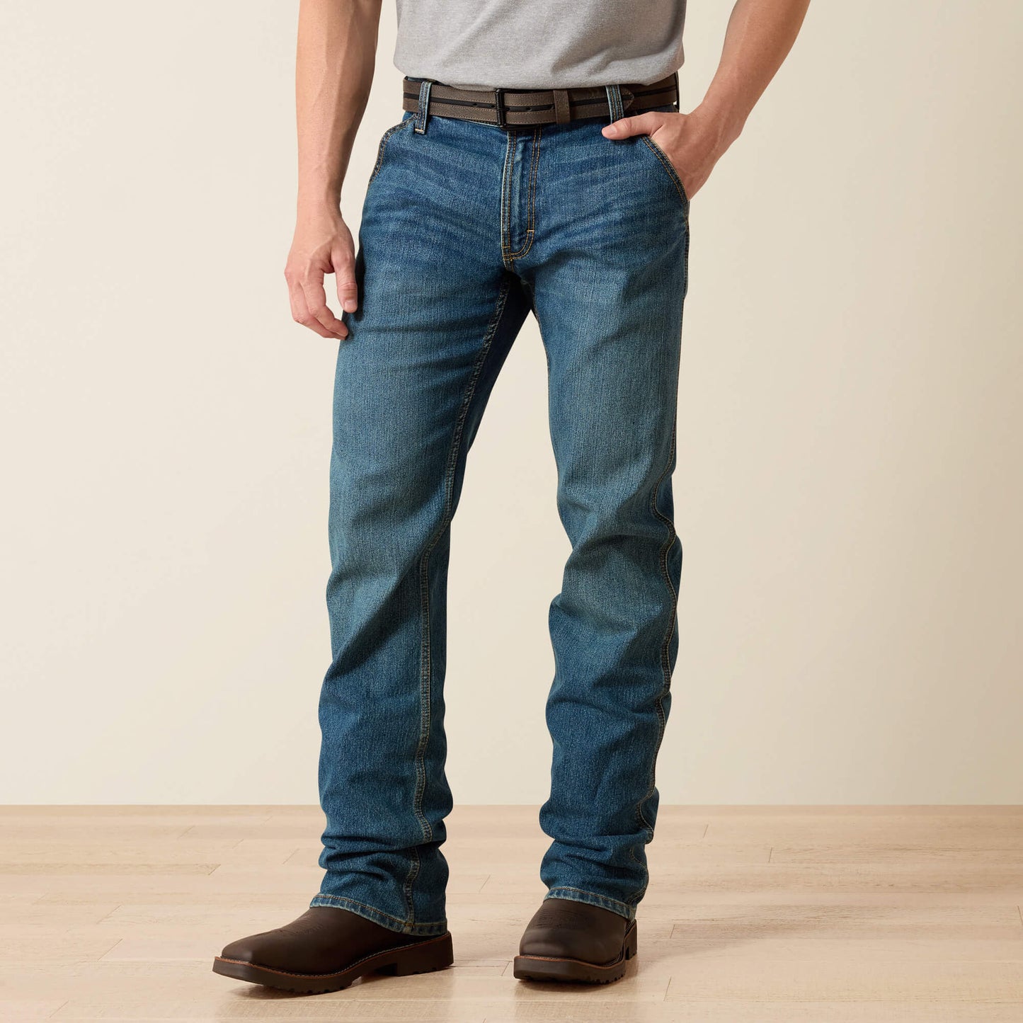 Ariat Men Rebar M4 Low Rise DuraStretch Workhorse Boot Cut Jean