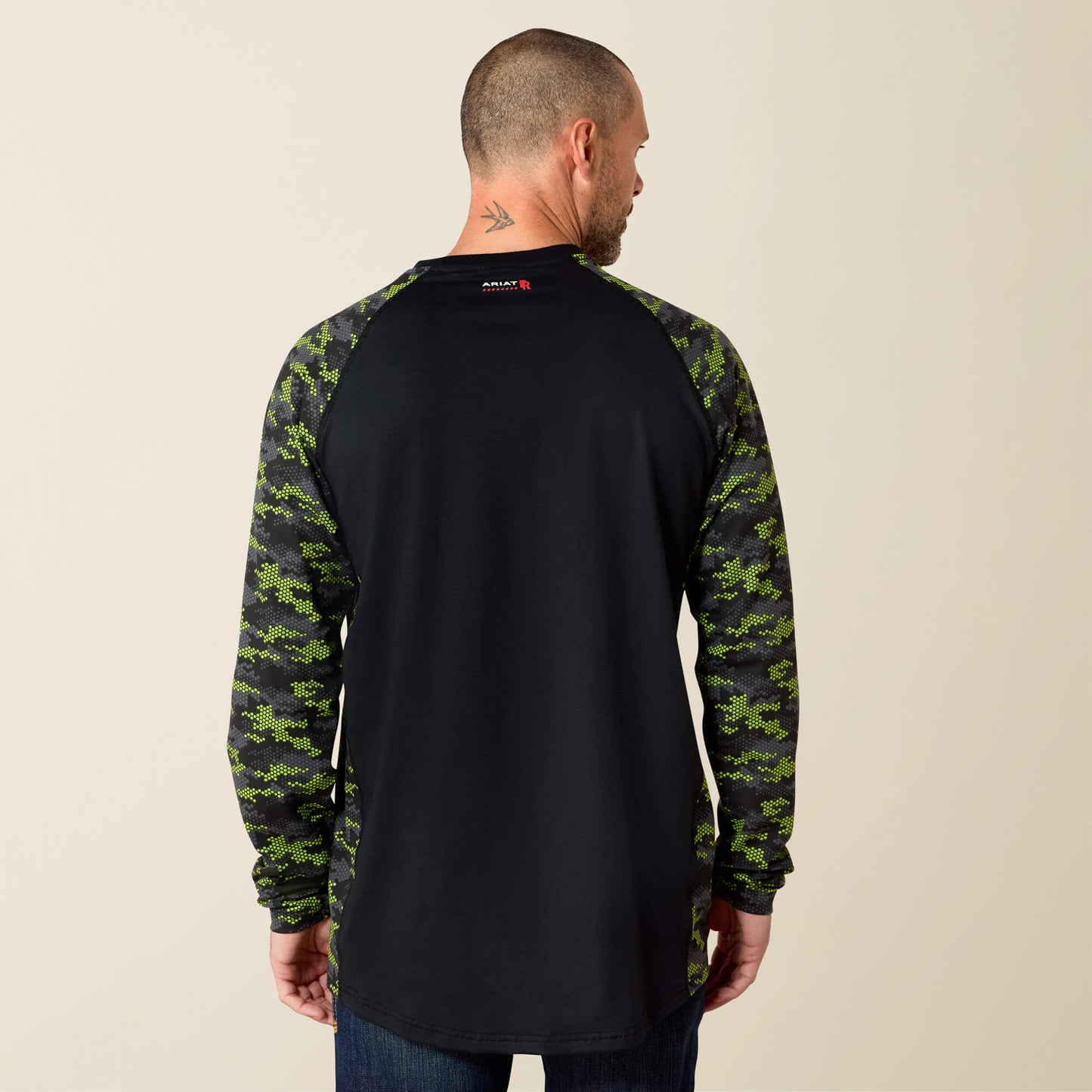 Ariat Men FR AC Stretch Camo Baseball T-Shirt