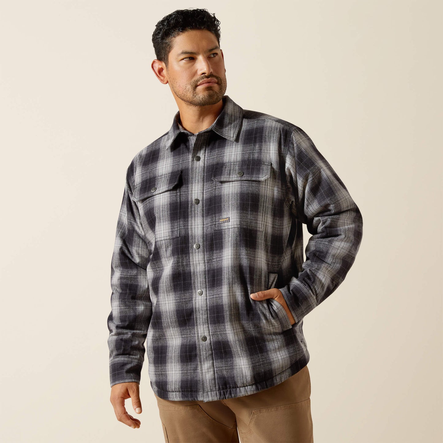 Ariat Men Rebar Flannel Insulated Shirt Jacket