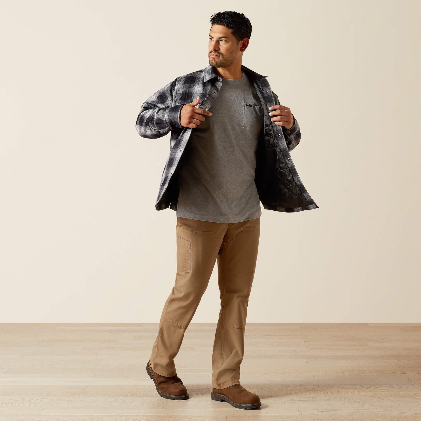 Ariat Men Rebar Flannel Insulated Shirt Jacket