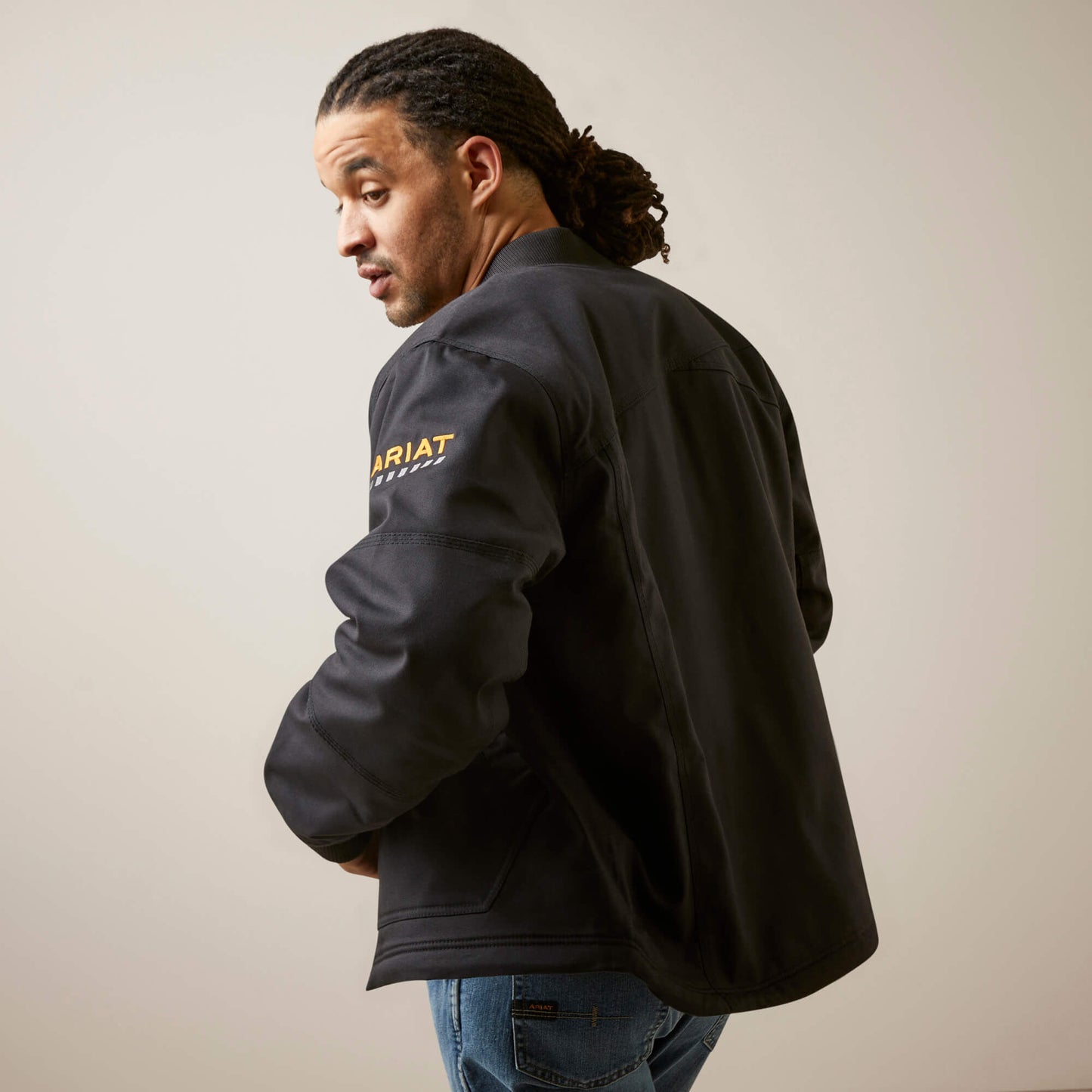 Ariat Men Rebar Stretch Canvas Bomber Jacket