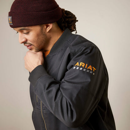 Ariat Men Rebar Stretch Canvas Bomber Jacket