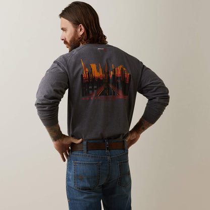 Ariat Men FR Air Refinery Row Graphic Henley Top
