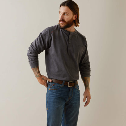 Ariat Men FR Air Refinery Row Graphic Henley Top