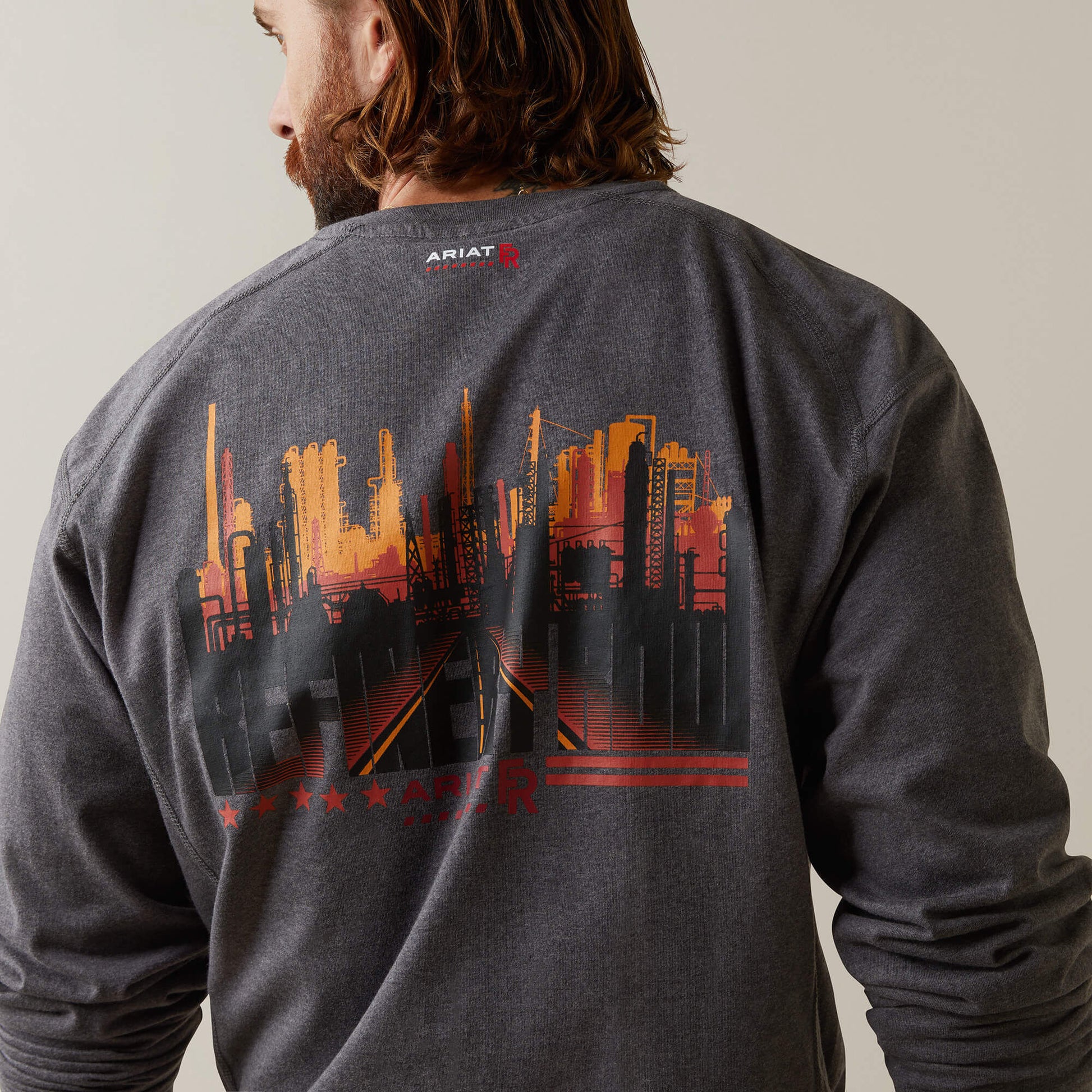 Ariat Men FR Air Refinery Row Graphic Henley Top