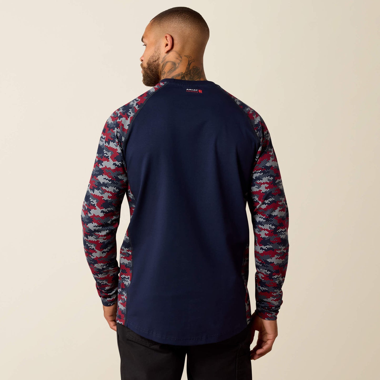 Ariat Men FR AC Stretch Camo Baseball T-Shirt