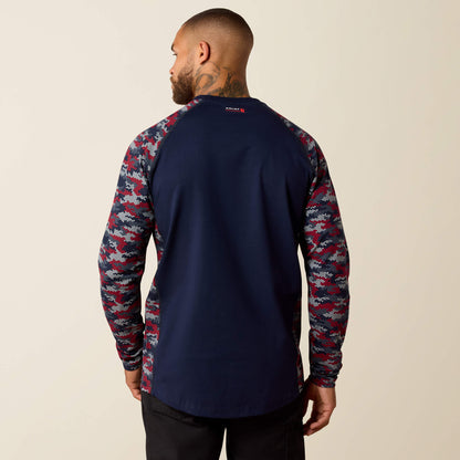 Ariat Men FR AC Stretch Camo Baseball T-Shirt