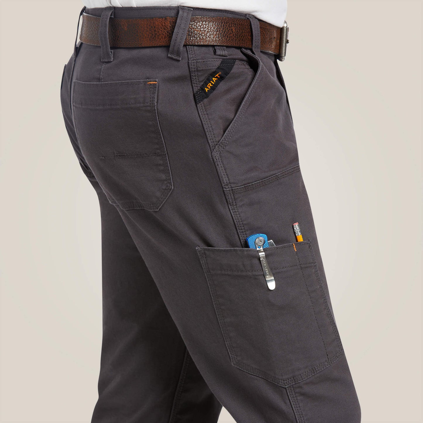 Ariat Men Rebar M7 Slim DuraStretch Made Tough Double Front Straight Pant