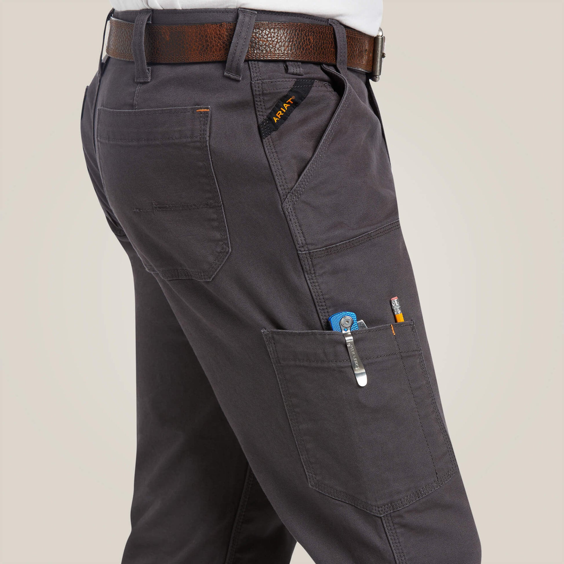 Ariat Men Rebar M7 Slim DuraStretch Made Tough Double Front Straight Pant