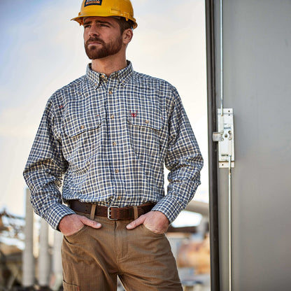 Ariat Men FR Plaid Featherlight Work Shirt