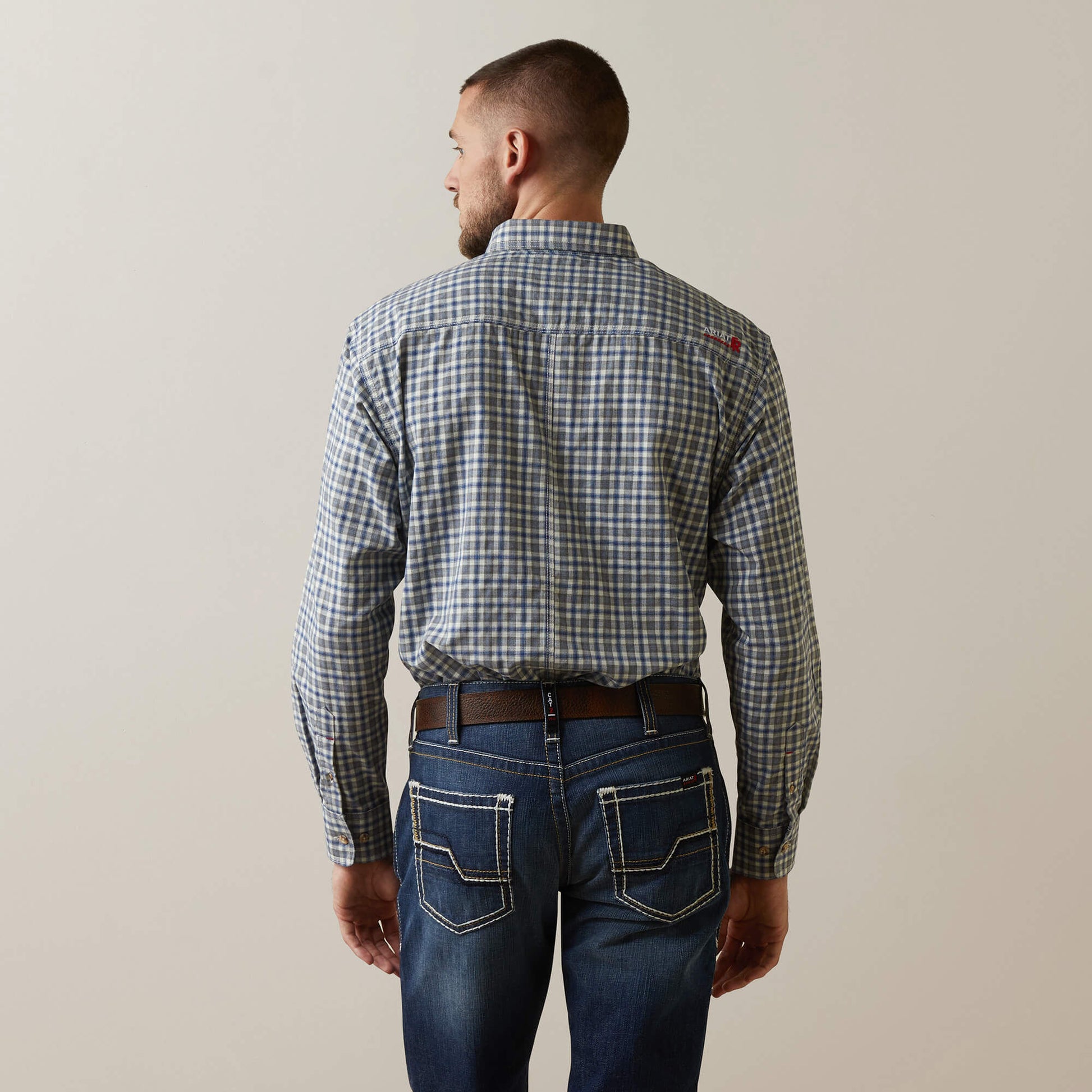 Ariat Men FR Plaid Featherlight Work Shirt