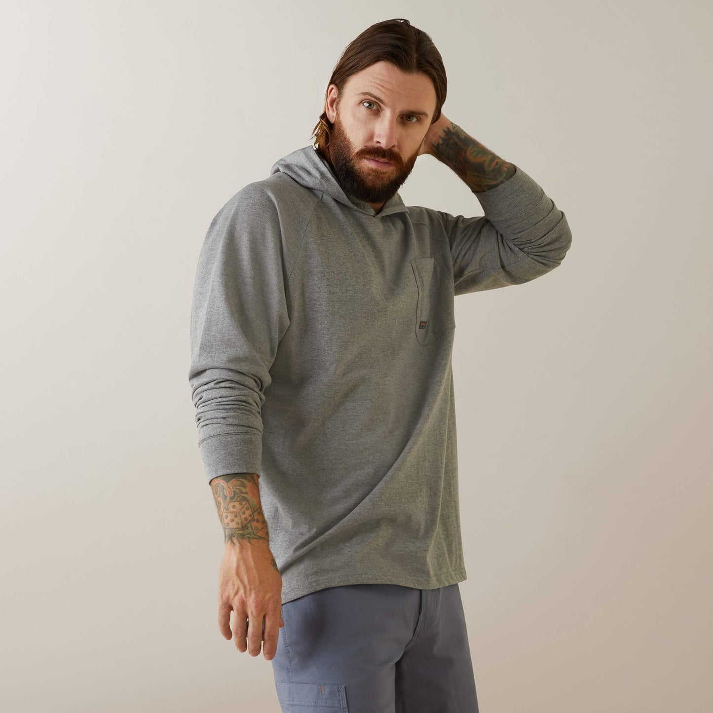 Ariat Men Rebar Cotton Strong Hooded T-Shirt
