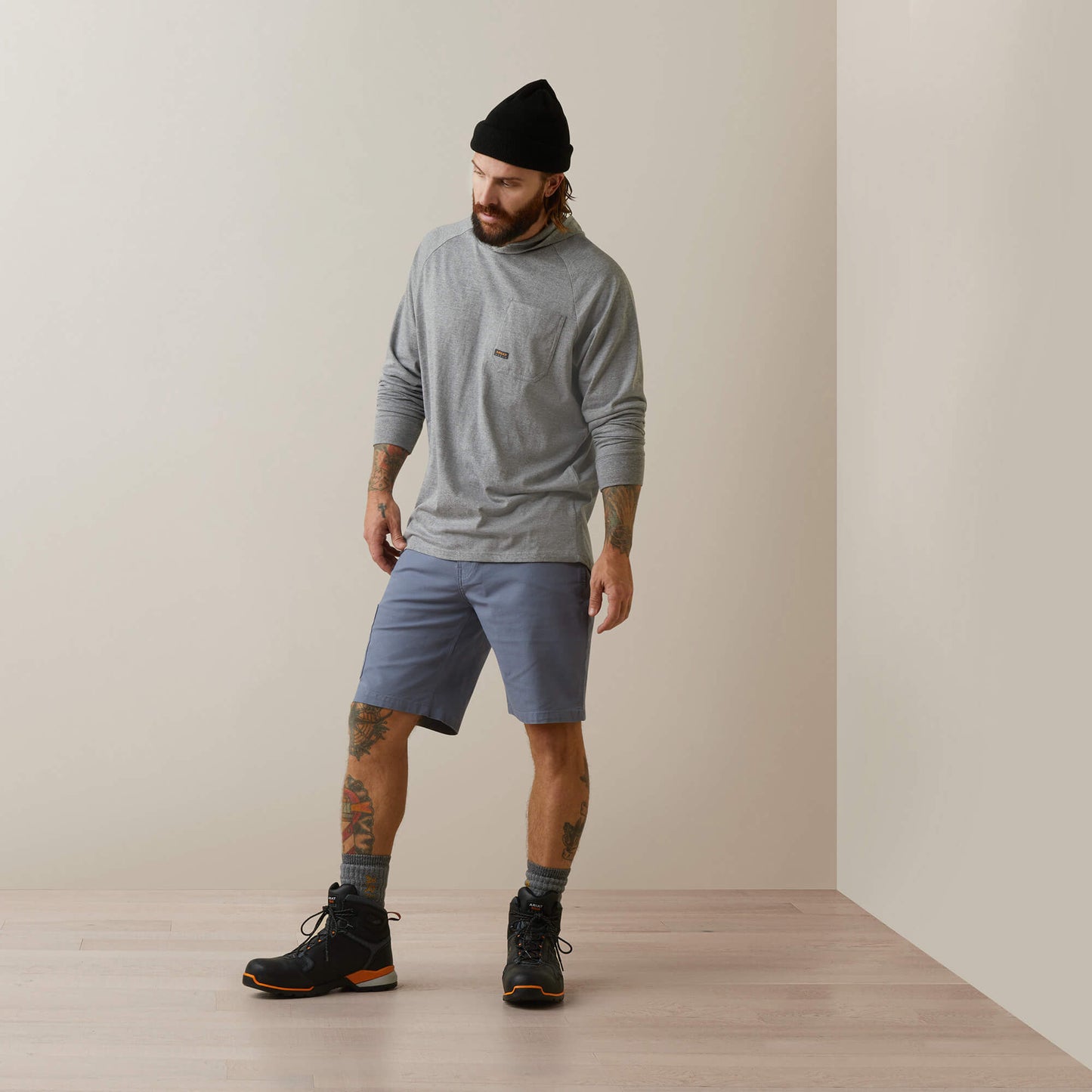 Ariat Men Rebar Cotton Strong Hooded T-Shirt