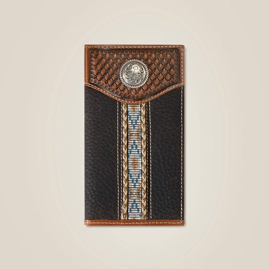 Ariat Men Braided Trim Rodeo Wallet