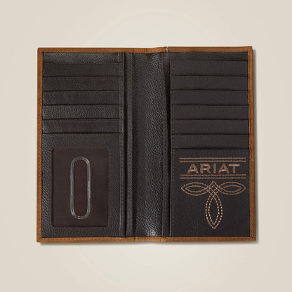 Ariat Men Flag Shield Rodeo Wallet
