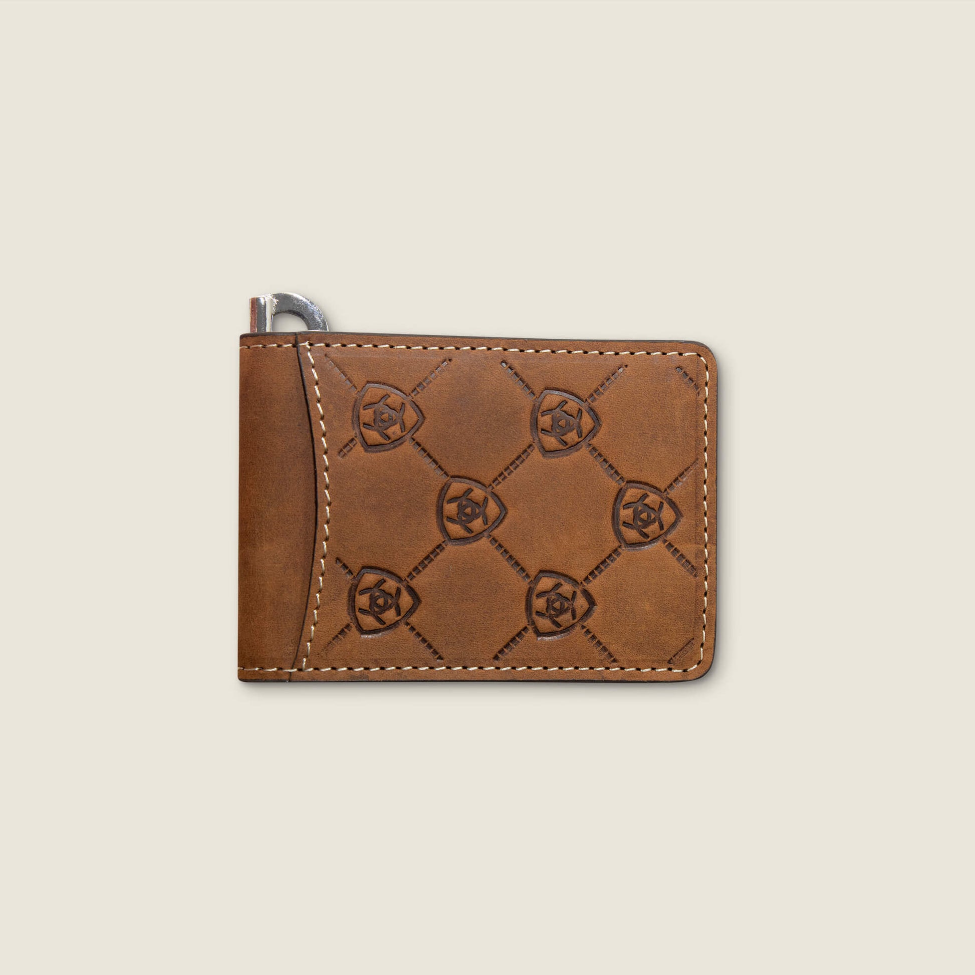 Ariat Men Ariat Logo Print Money Clip Wallet