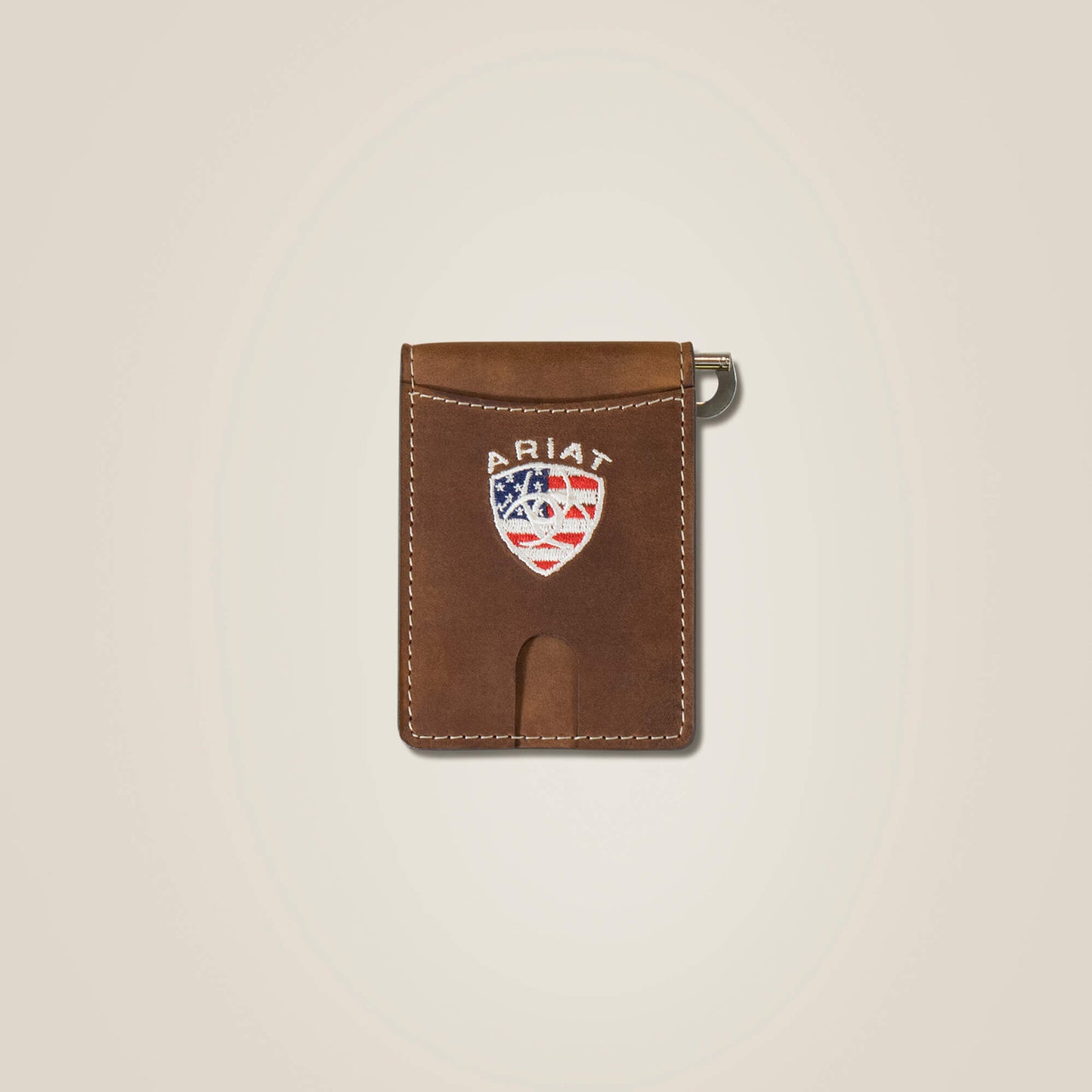 Ariat Men Flag Shield Clip Wallet