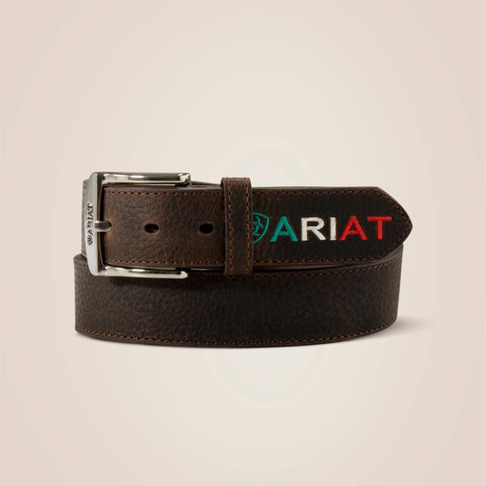 Ariat Men Mexico embossed logo belt