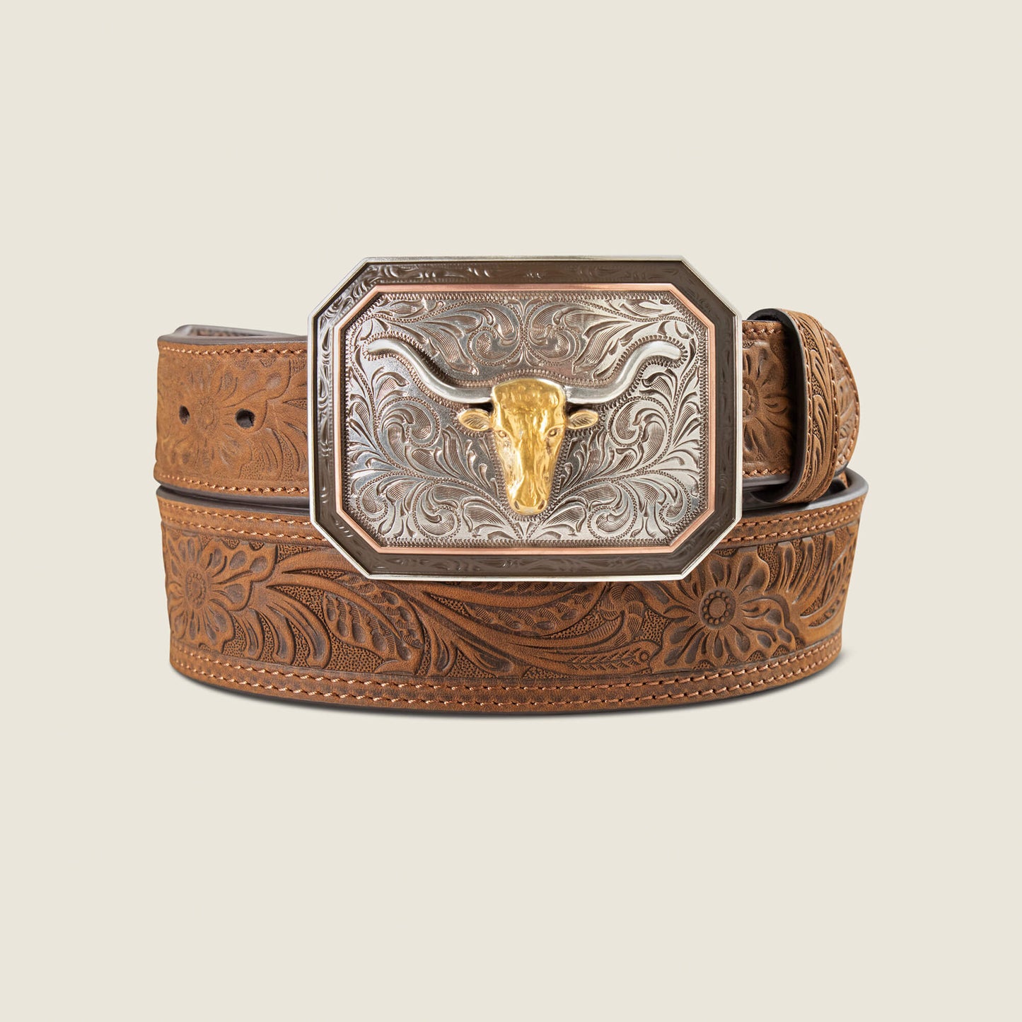 Ariat Men Floral Embossed Belt