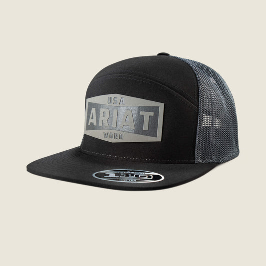 Ariat Men Ariat Work Leather Badge Snapback Cap
