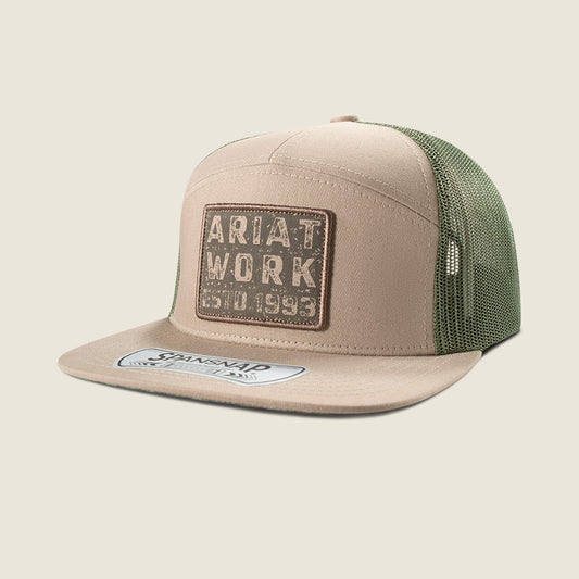 Ariat Men Ariat Work Brickyard Patch Snapback Cap