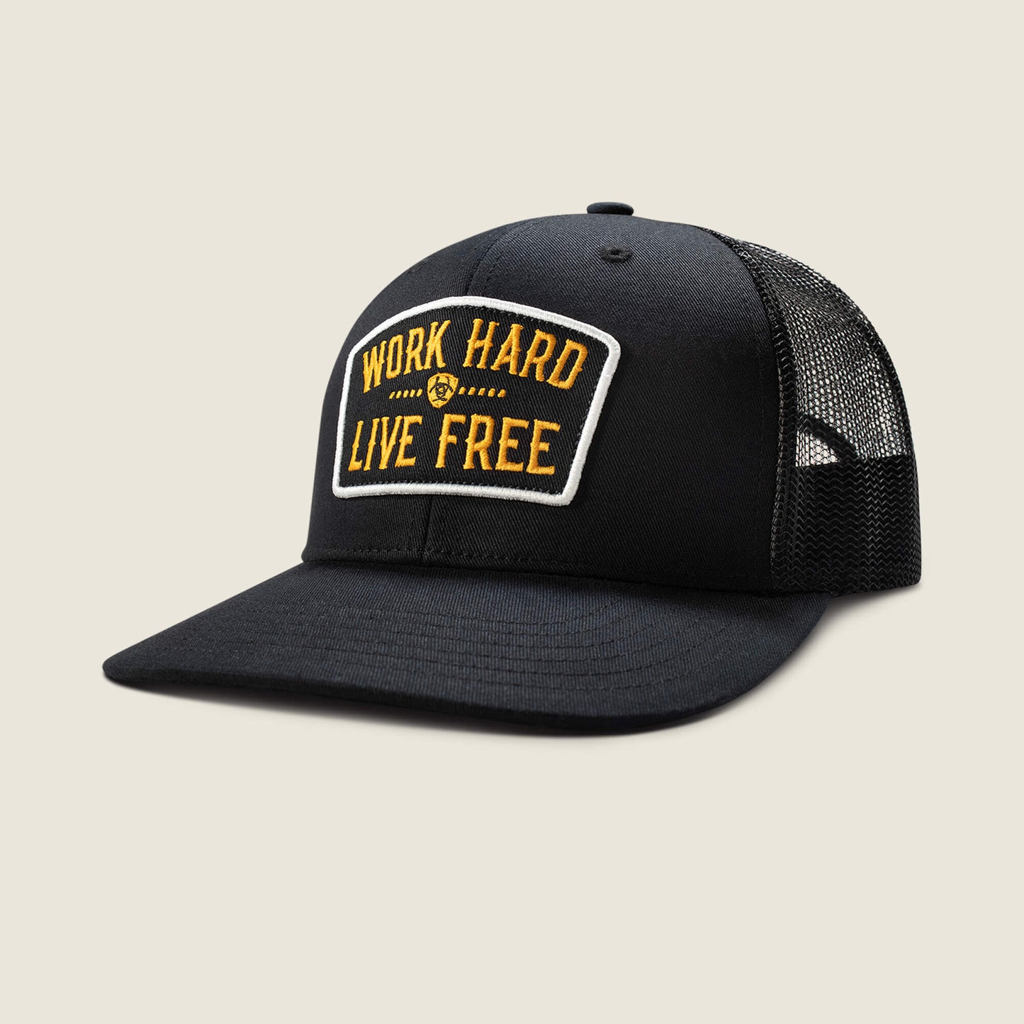 Ariat Men Work Hard Live Free Patch Snapback Cap