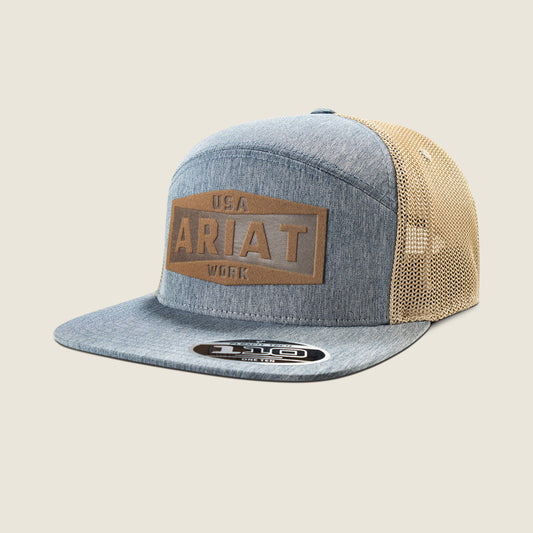 Ariat Men Ariat Work Leather Badge Snapback Cap