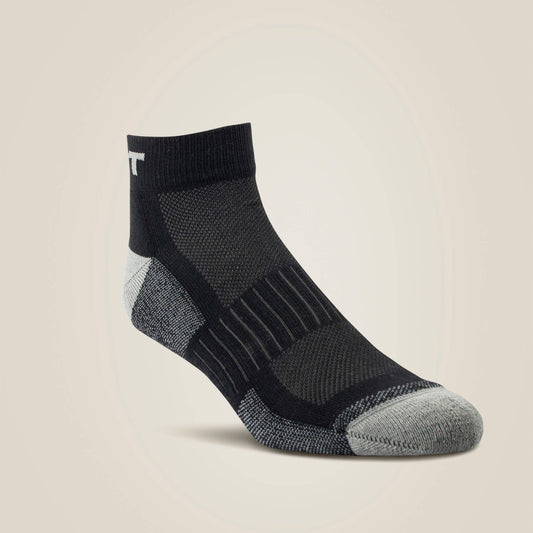 Ariat Men|Women High Performance Quarter Crew Tek Work Sock 3 Pair Pack