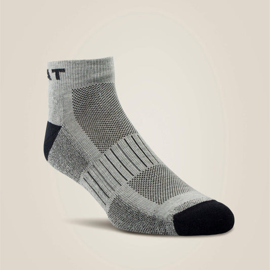 Ariat Men|Women High Performance Quarter Crew Tek Work Sock 3 Pair Pack