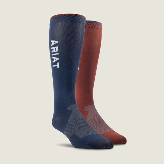 Ariat Men|Women AriatTEK Essential Performance Sock 2 Pair Multi Color Pack