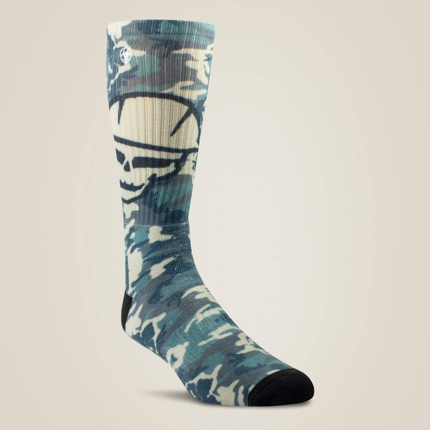 Ariat Men|Women Roughneck Graphic Crew Work Sock 2 Pair Multi Color Pack
