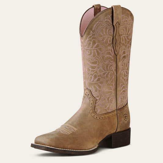 Ariat Women Round Up Remuda Wide Square Toe Western Boot