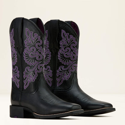 Ariat Women Round Up StretchFit Wide Square Toe Western Boot