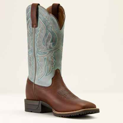 Ariat Women Hybrid Ranchwork Wide Square Toe Western Boot