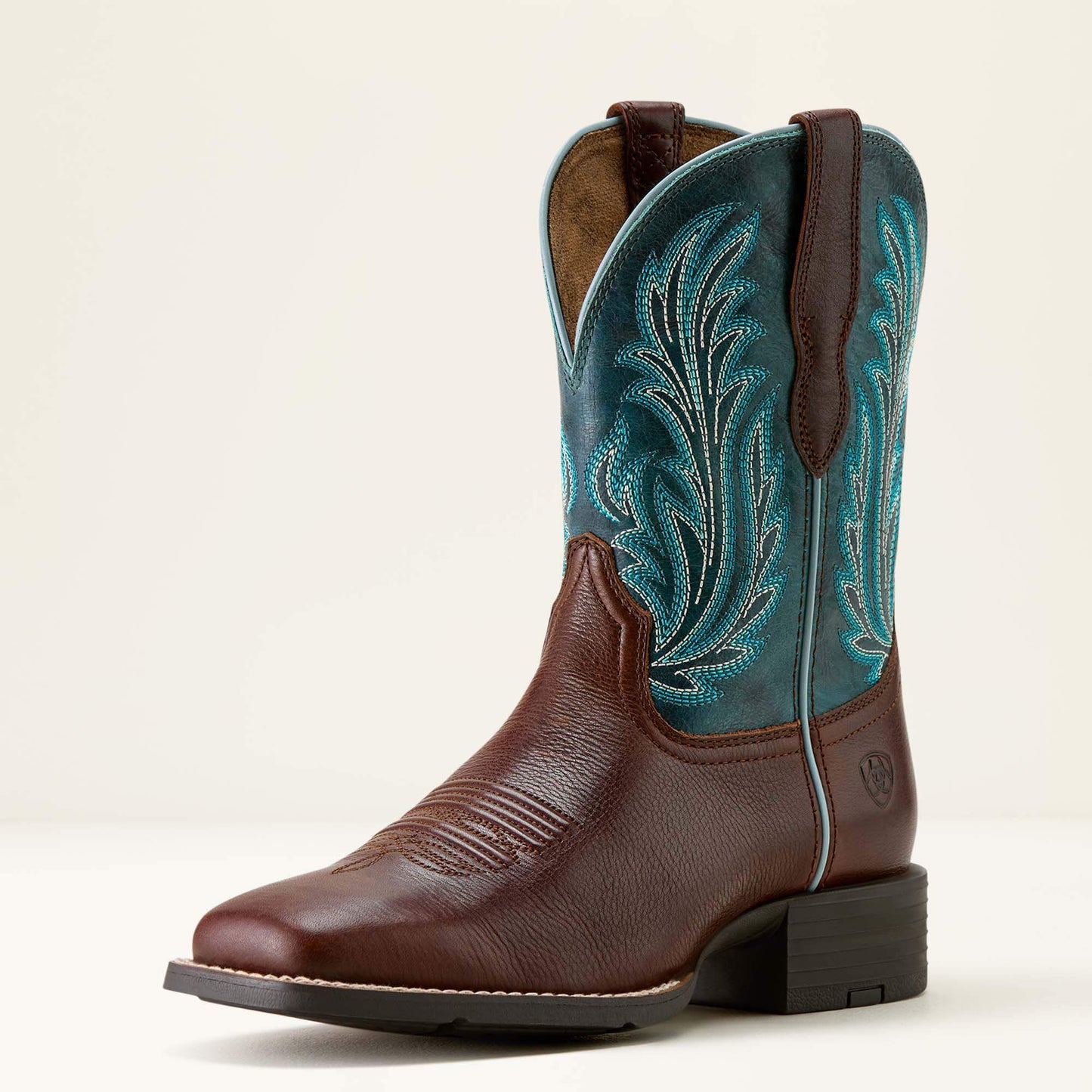 Ariat Women Round Up Filly Wide Square Toe Western Boot