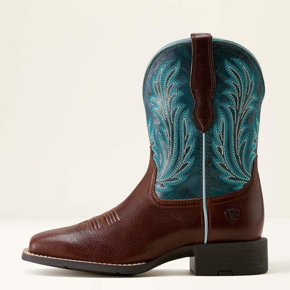 Ariat Women Round Up Filly Wide Square Toe Western Boot