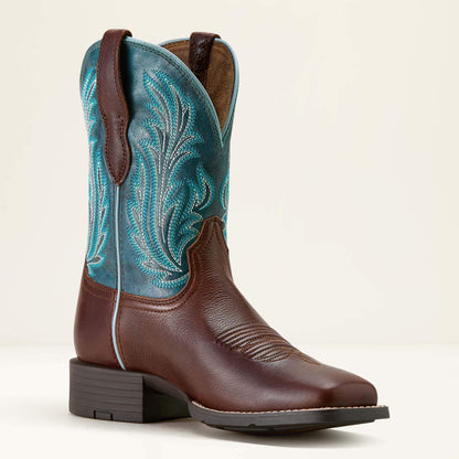 Ariat Women Round Up Filly Wide Square Toe Western Boot