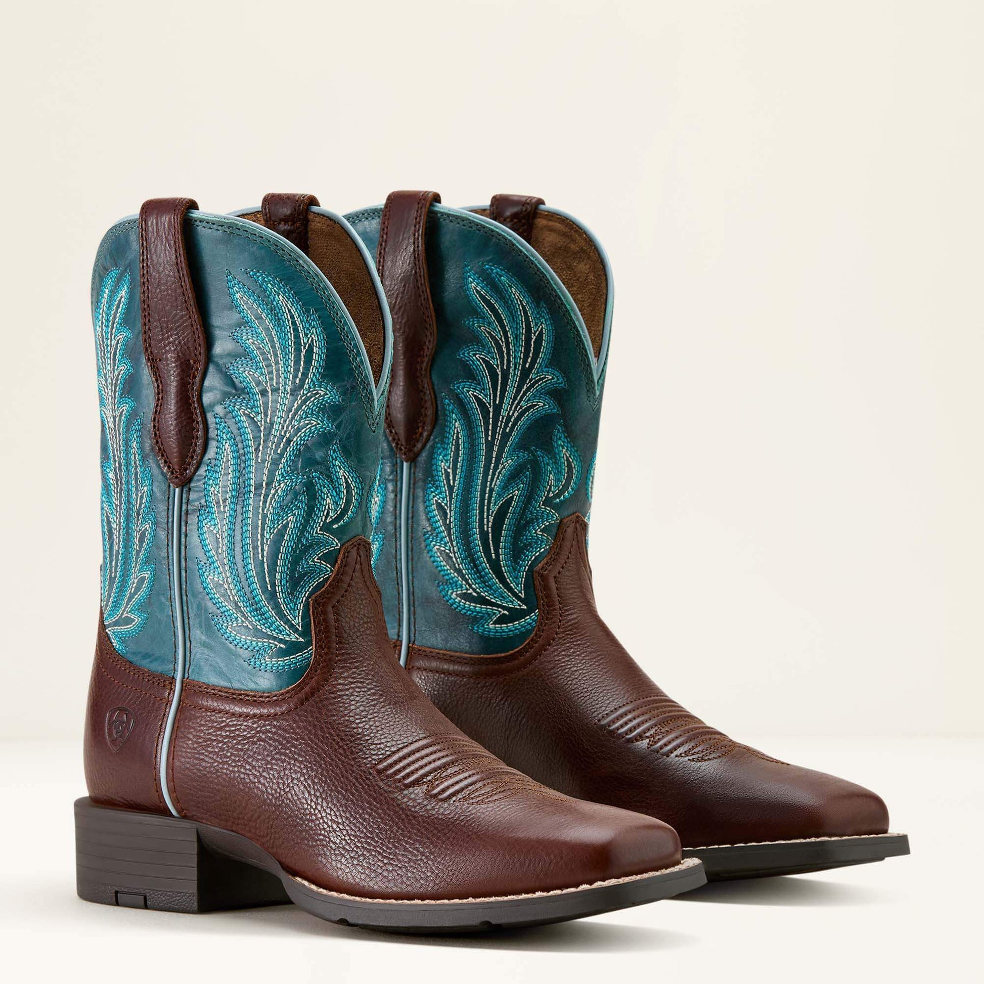 Ariat Women Round Up Filly Wide Square Toe Western Boot